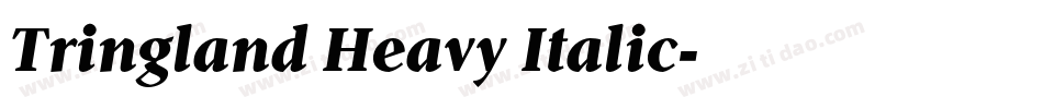 Tringland Heavy Italic字体转换